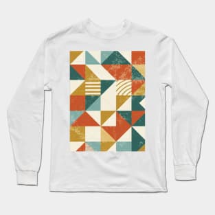 retro geometric design Long Sleeve T-Shirt